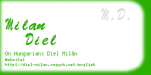 milan diel business card
